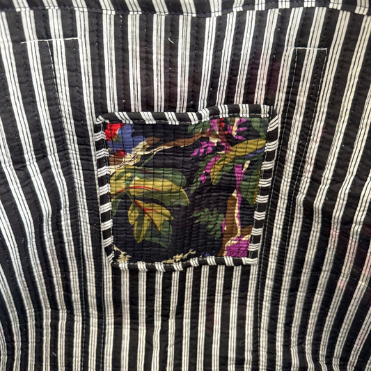 Tote Bag Veerle | Noir Tropical