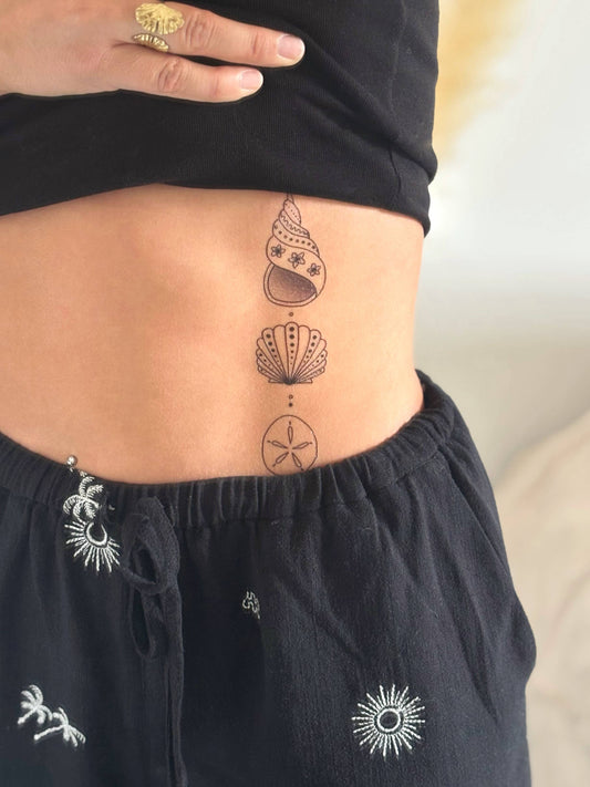 Parure de tatouages éphémères "Tiki Bloom"