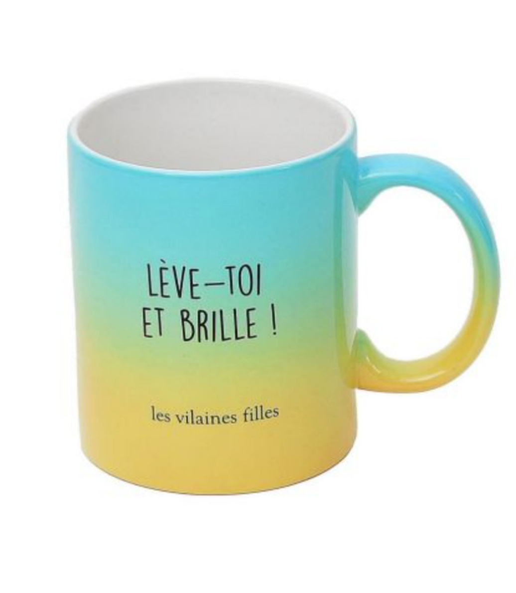 Tasse tie and dye "Lève toi et brille"