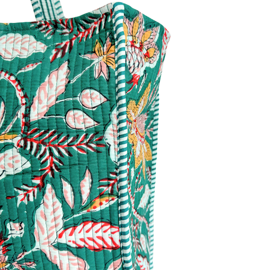 Sac fourre-tout Veerle | Fleurs vertes