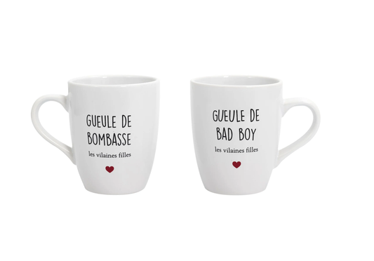 Idée cadeau : Duo de mugs pour Bombasse et bad boy
