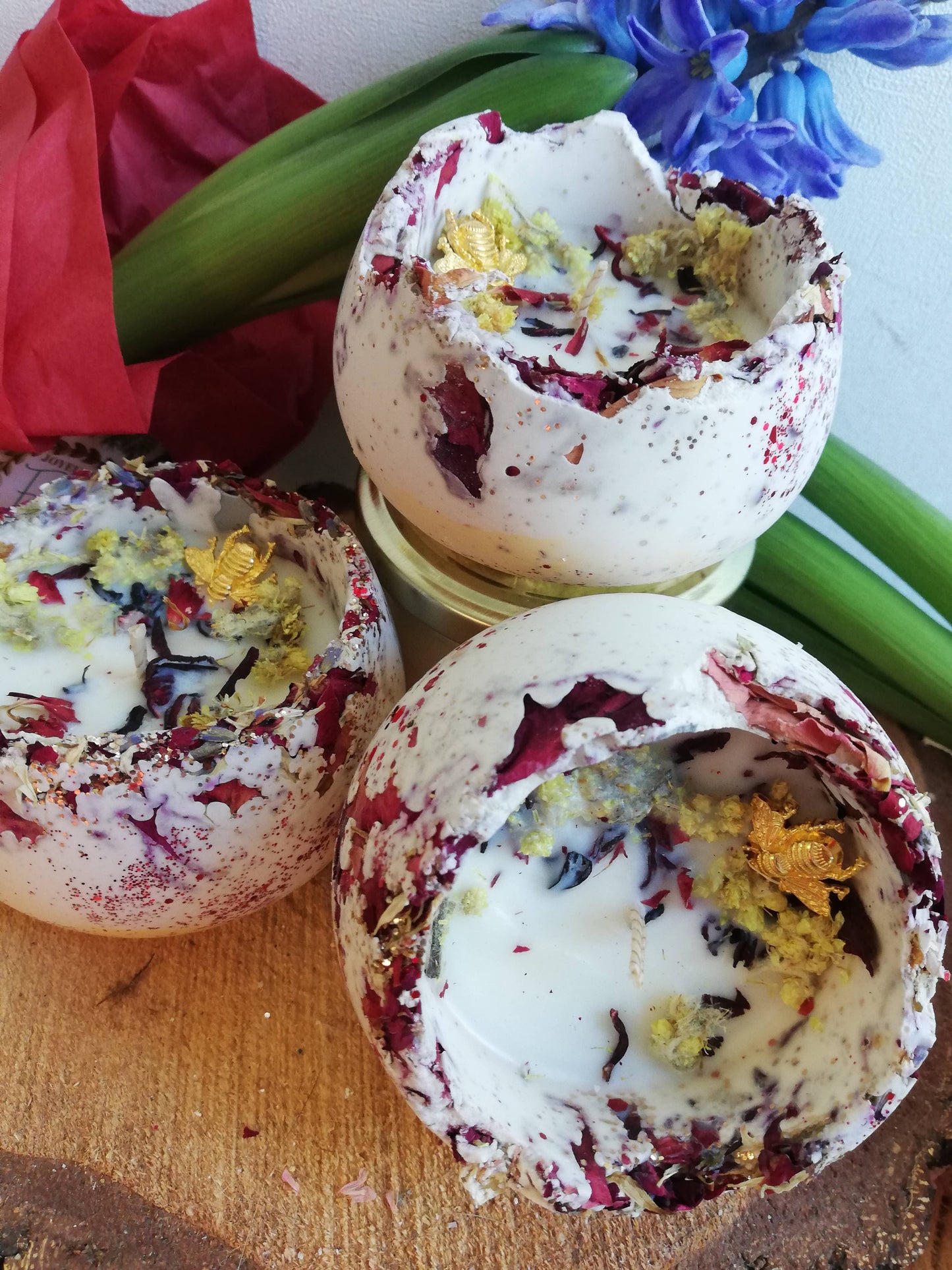 Bougie Géode - Parfum Verveine Orange Sanguine