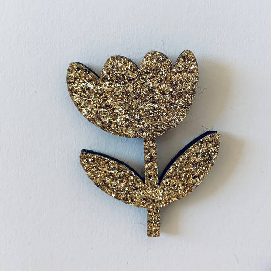 Pin's en paillettes - Fleur