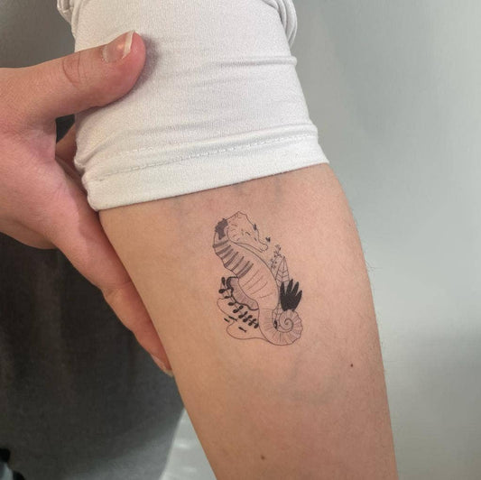 Tatouage temporaire Sea Horse d'Audrey Suau, lot de 5