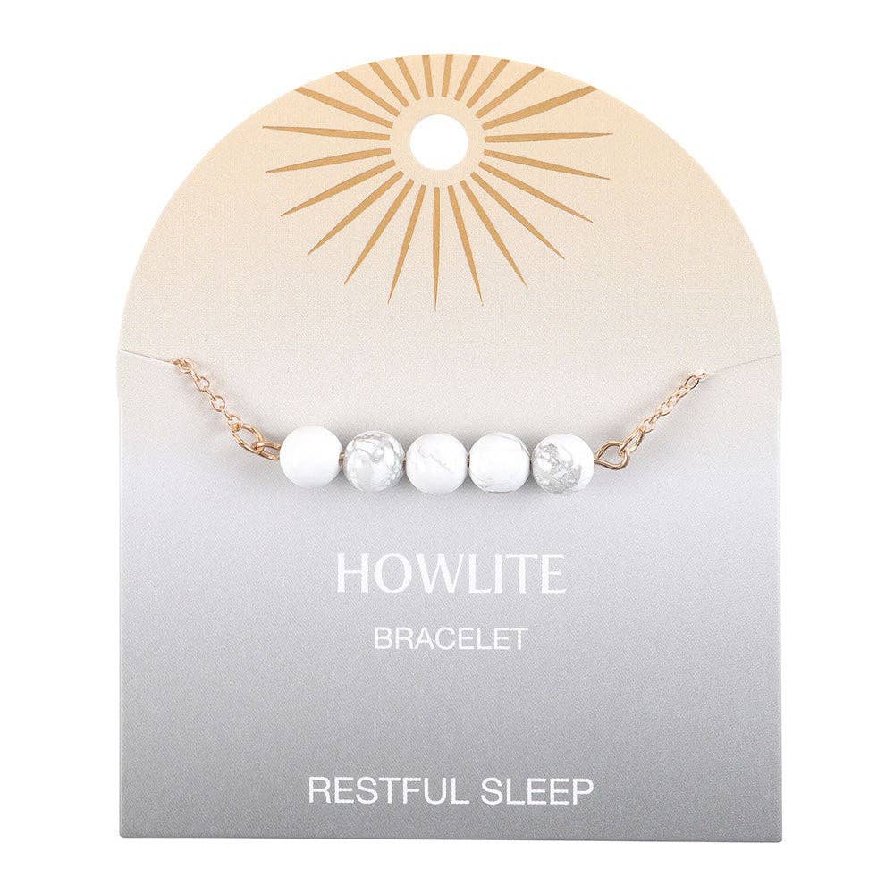 Bracelet à chaîne perlée en cristal Howlite