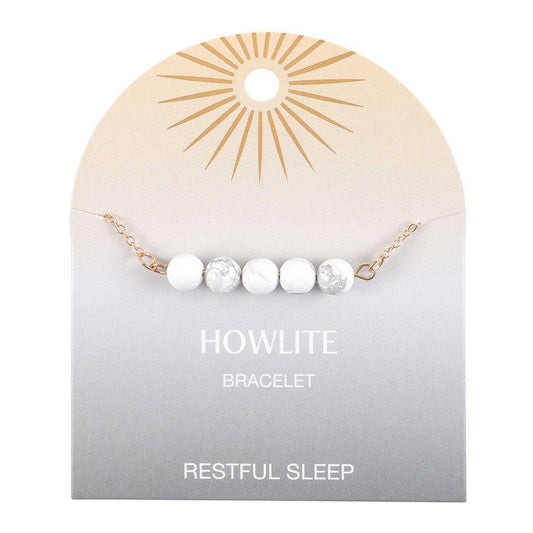 Bracelet à chaîne perlée en cristal Howlite