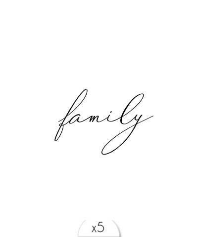 Tatouage temporaire familial, paquet de 5