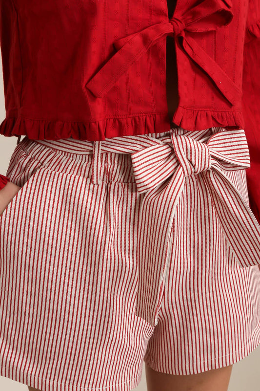 SHORT À RAYURES