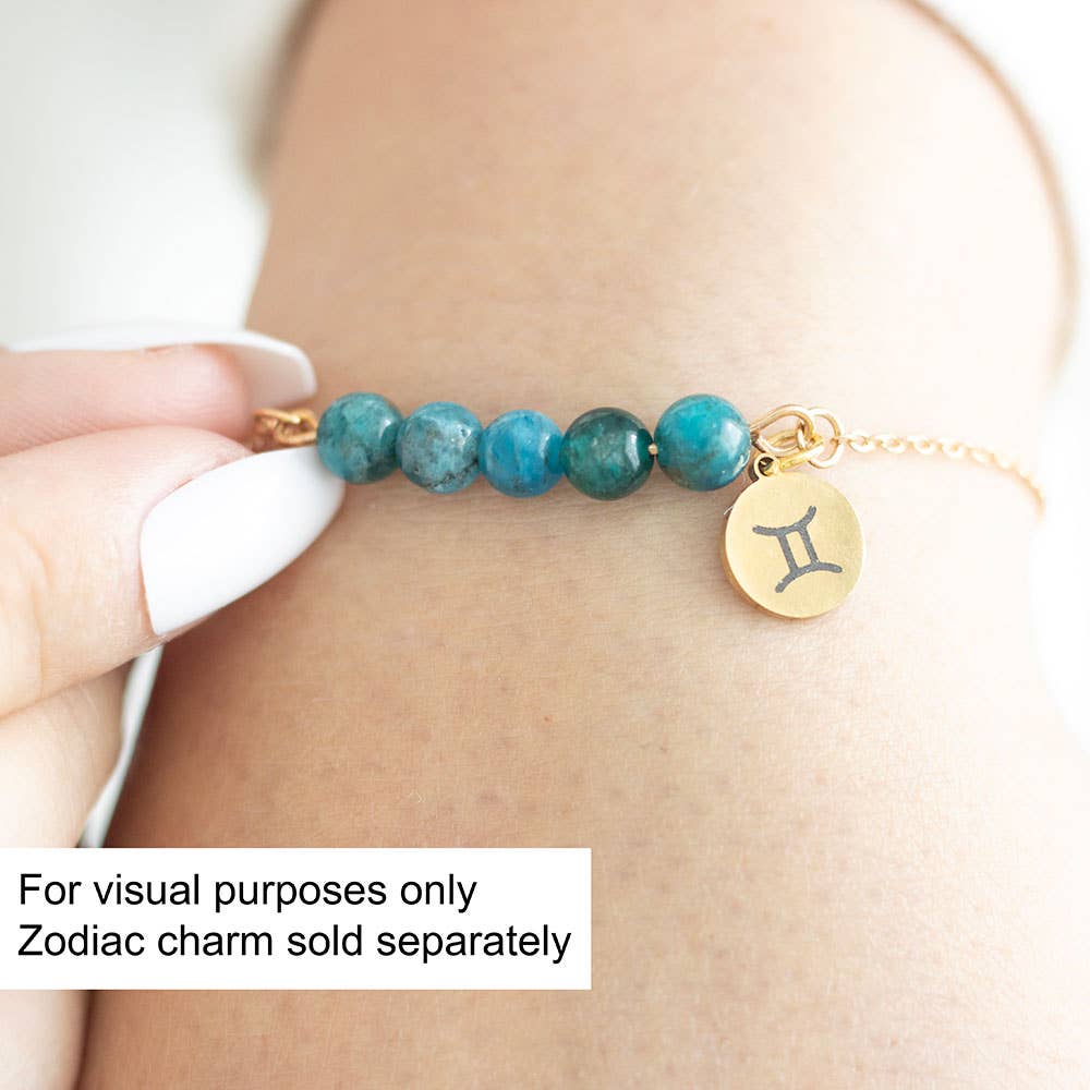 Bracelet à chaîne perlée en cristal d'apatite