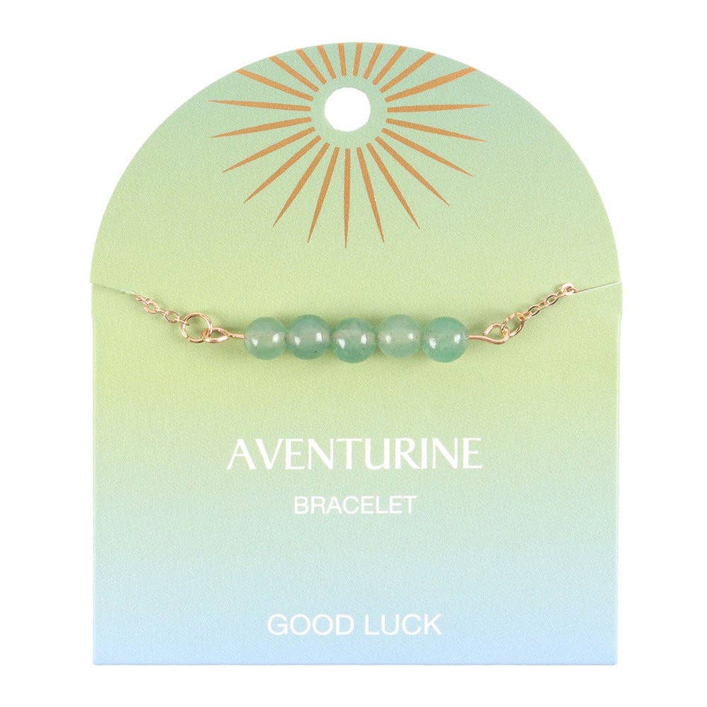 Bracelet à chaîne perlée en cristal d'aventurine