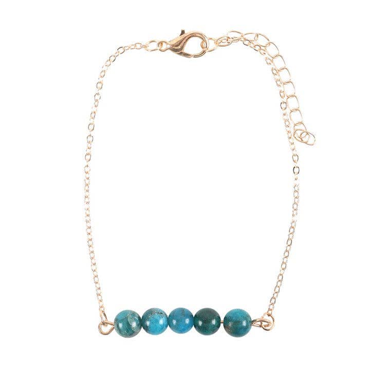 Bracelet à chaîne perlée en cristal d'apatite