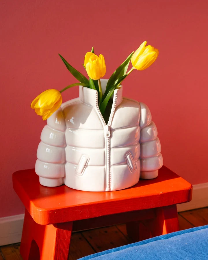 Vase doudoune blanc