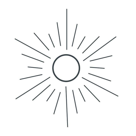 Tatouage temporaire en forme de soleil par Audrey Suau, lot de 5