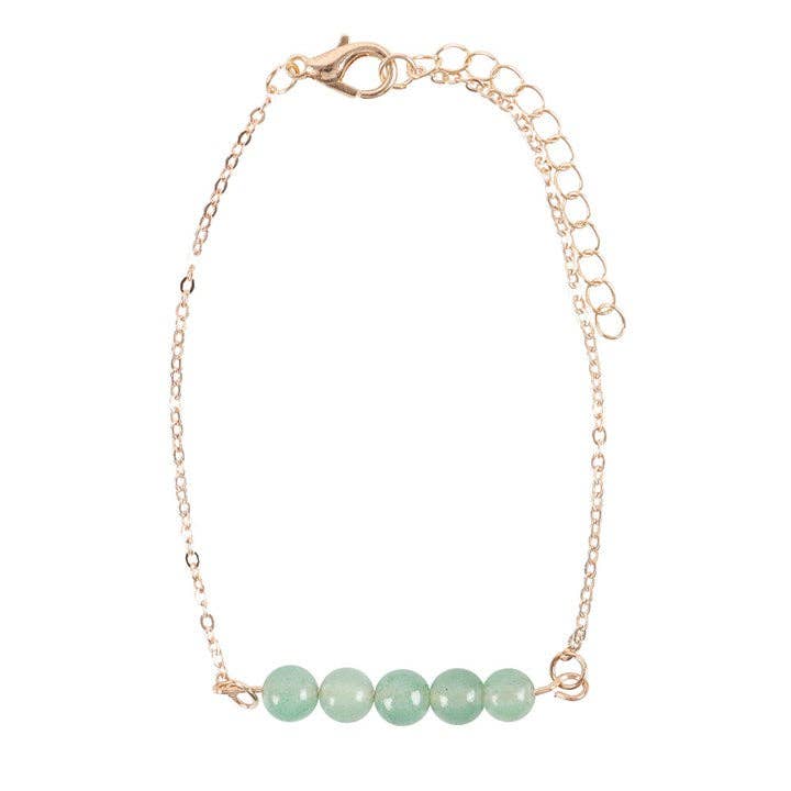Bracelet à chaîne perlée en cristal d'aventurine