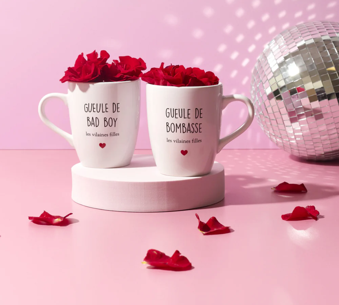 Idée cadeau : Duo de mugs pour Bombasse et bad boy