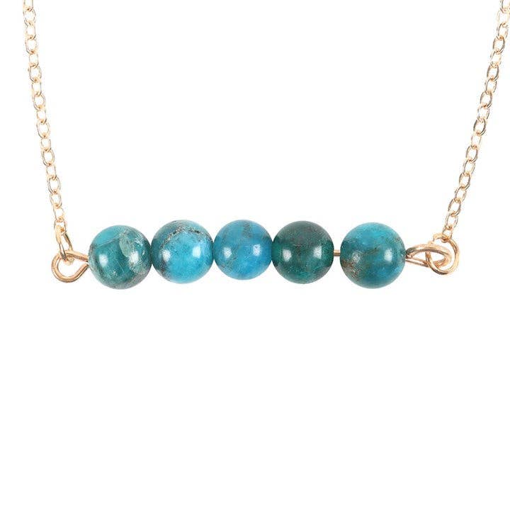 Bracelet à chaîne perlée en cristal d'apatite
