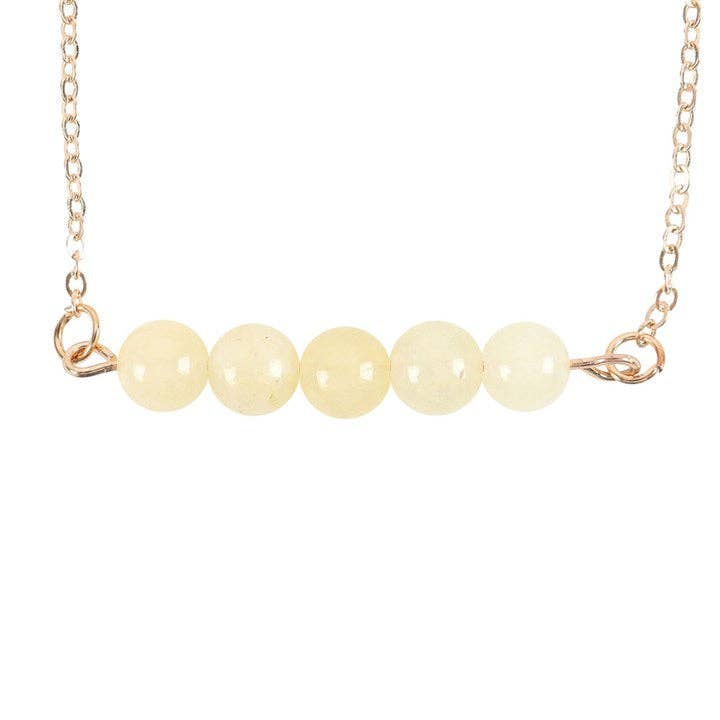 Bracelet à chaîne perlée en cristal de quartz citron