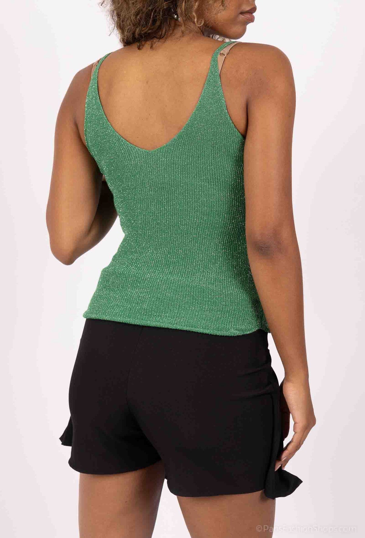 Haut débardeur Top en lurex sans manches